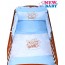 7-dielne posteľné obliečky New Baby, Bunnies 120x90cm/modré